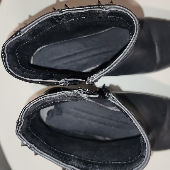 La Bottine Souriante spiked pointed toe ankle black boots size 38 - Picture 10 of 11